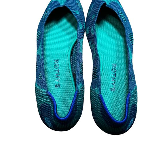 Rothy's The Point in Water Poppy Flats Women’s Size 13‎ - Picture 8 of 12